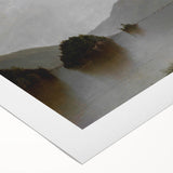 Vintage Landscape Art: Majestic Mountain and Lake Print