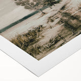 Vintage Landscape Art: Winter Trees and Frozen Stream Print