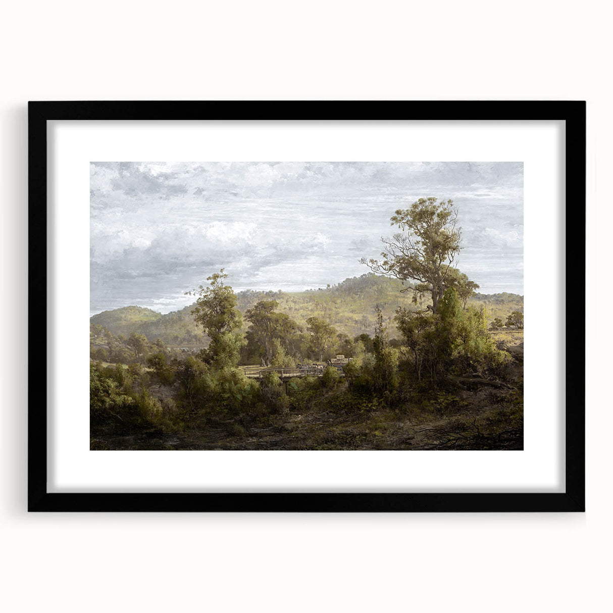 Vintage Landscape Art - Historic Scenic Countryside Canvas Print