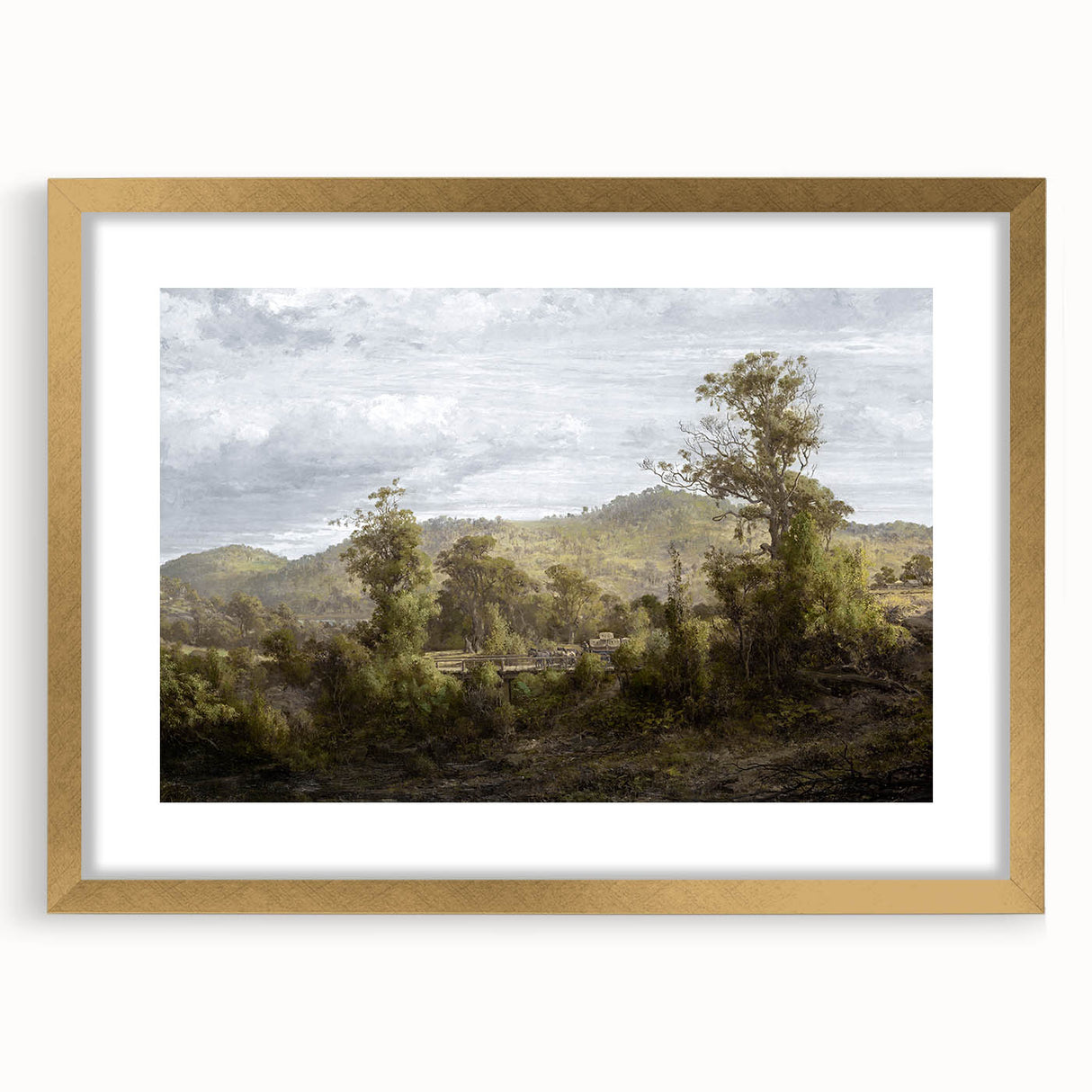 Vintage Landscape Art - Historic Scenic Countryside Canvas Print