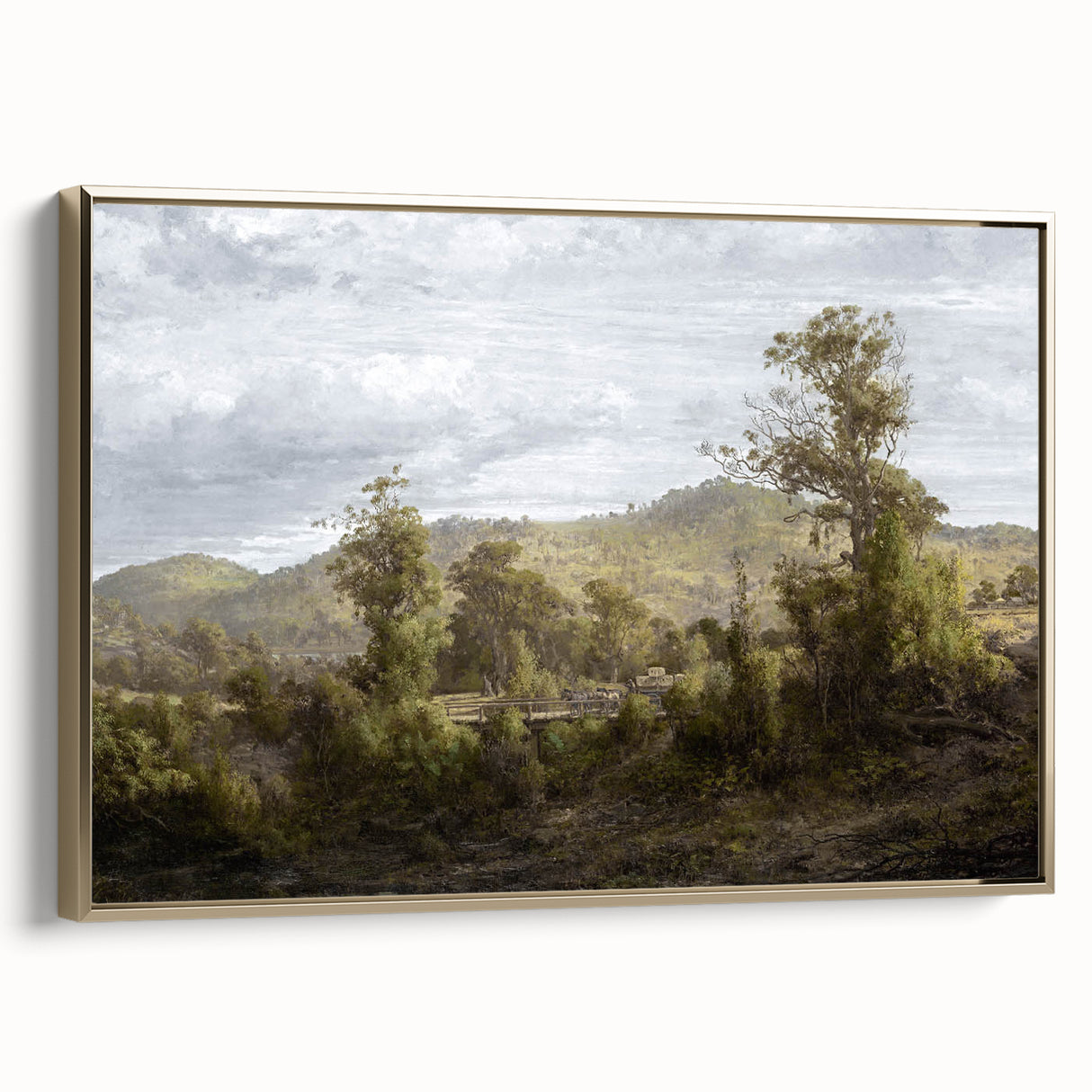 Vintage Landscape Art - Historic Scenic Countryside Canvas Print