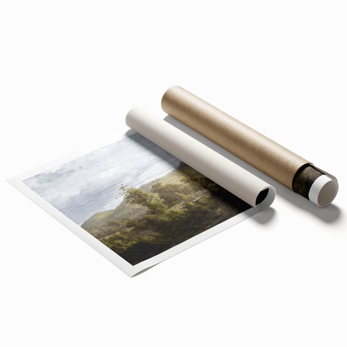 Vintage Landscape Art - Historic Scenic Countryside Canvas Print