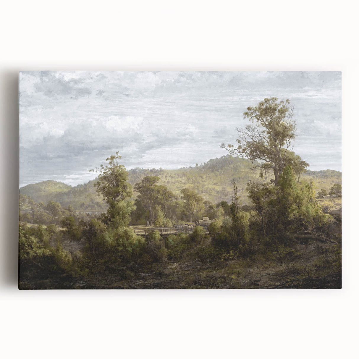 Vintage Landscape Art - Historic Scenic Countryside Canvas Print
