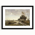 Vintage Landscape Art - Tranquil Countryside Windmill Canvas Print
