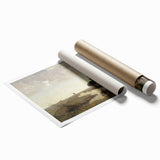 Vintage Landscape Art - Tranquil Countryside Windmill Canvas Print