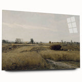 Vintage Landscape Art - Rural Countryside Harvest Canvas Print