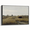 Vintage Landscape Art - Rural Countryside Harvest Canvas Print