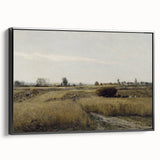 Vintage Landscape Art - Rural Countryside Harvest Canvas Print