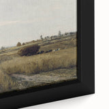 Vintage Landscape Art - Rural Countryside Harvest Canvas Print