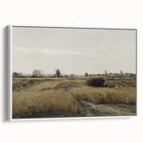 Vintage Landscape Art - Rural Countryside Harvest Canvas Print