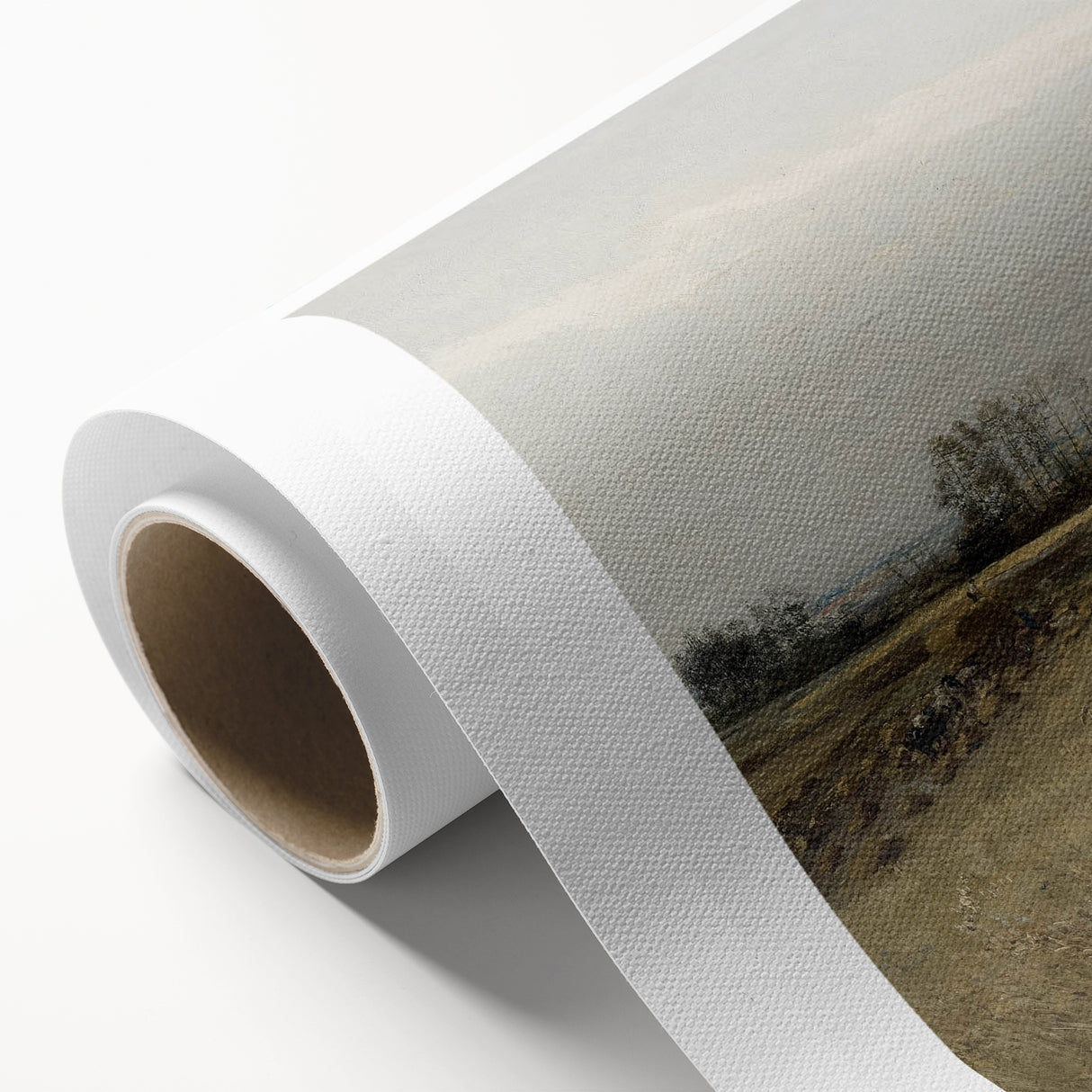 Vintage Landscape Art - Rural Countryside Harvest Canvas Print