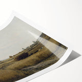 Vintage Landscape Art - Rural Countryside Harvest Canvas Print