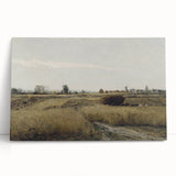 Vintage Landscape Art - Rural Countryside Harvest Canvas Print