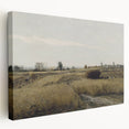 Vintage Landscape Art - Rural Countryside Harvest Canvas Print