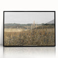 Vintage Landscape Art - Wildflower Meadow with Country House Print
