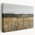 Vintage Landscape Art - Wildflower Meadow with Country House Print