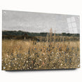 Vintage Landscape Art - Wildflower Meadow with Country House Print