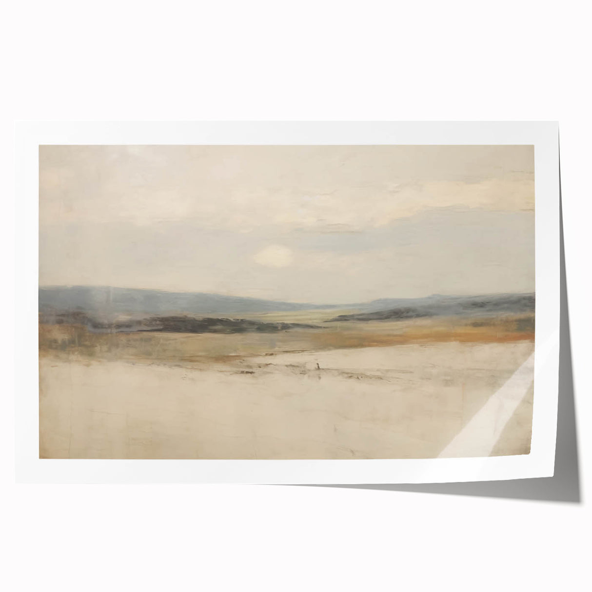 Vintage Landscape Art – Serene Horizon with Rolling Hills – Antique Nature Wall Art