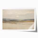 Vintage Landscape Art – Serene Horizon with Rolling Hills – Antique Nature Wall Art