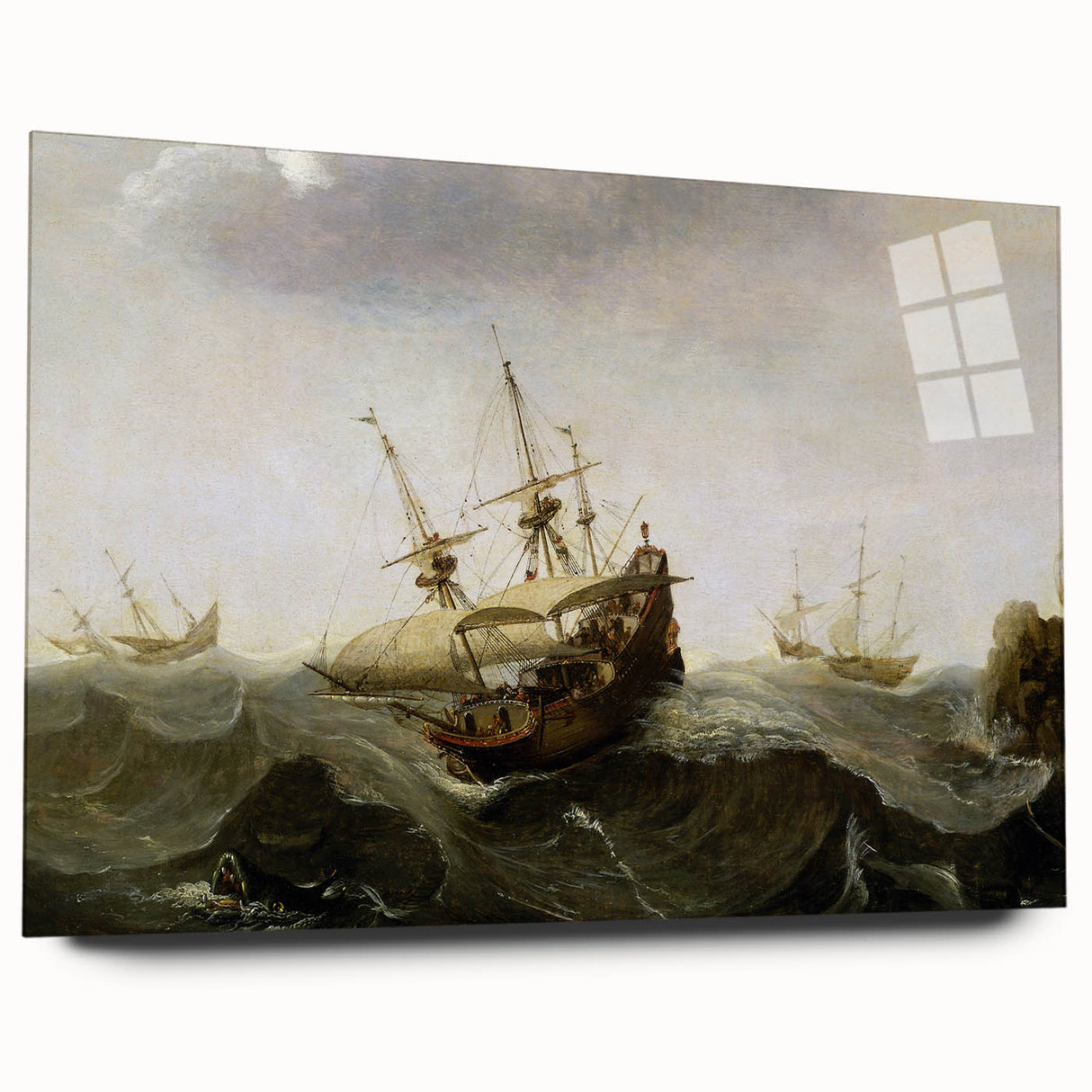 Vintage Seascape Art - Historic Ocean Waves Canvas