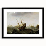 Vintage Seascape Art - Historic Ocean Waves Canvas