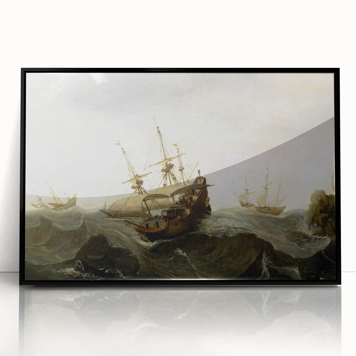 Vintage Seascape Art - Historic Ocean Waves Canvas