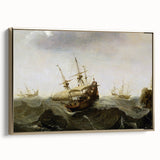 Vintage Seascape Art - Historic Ocean Waves Canvas
