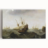 Vintage Seascape Art - Historic Ocean Waves Canvas