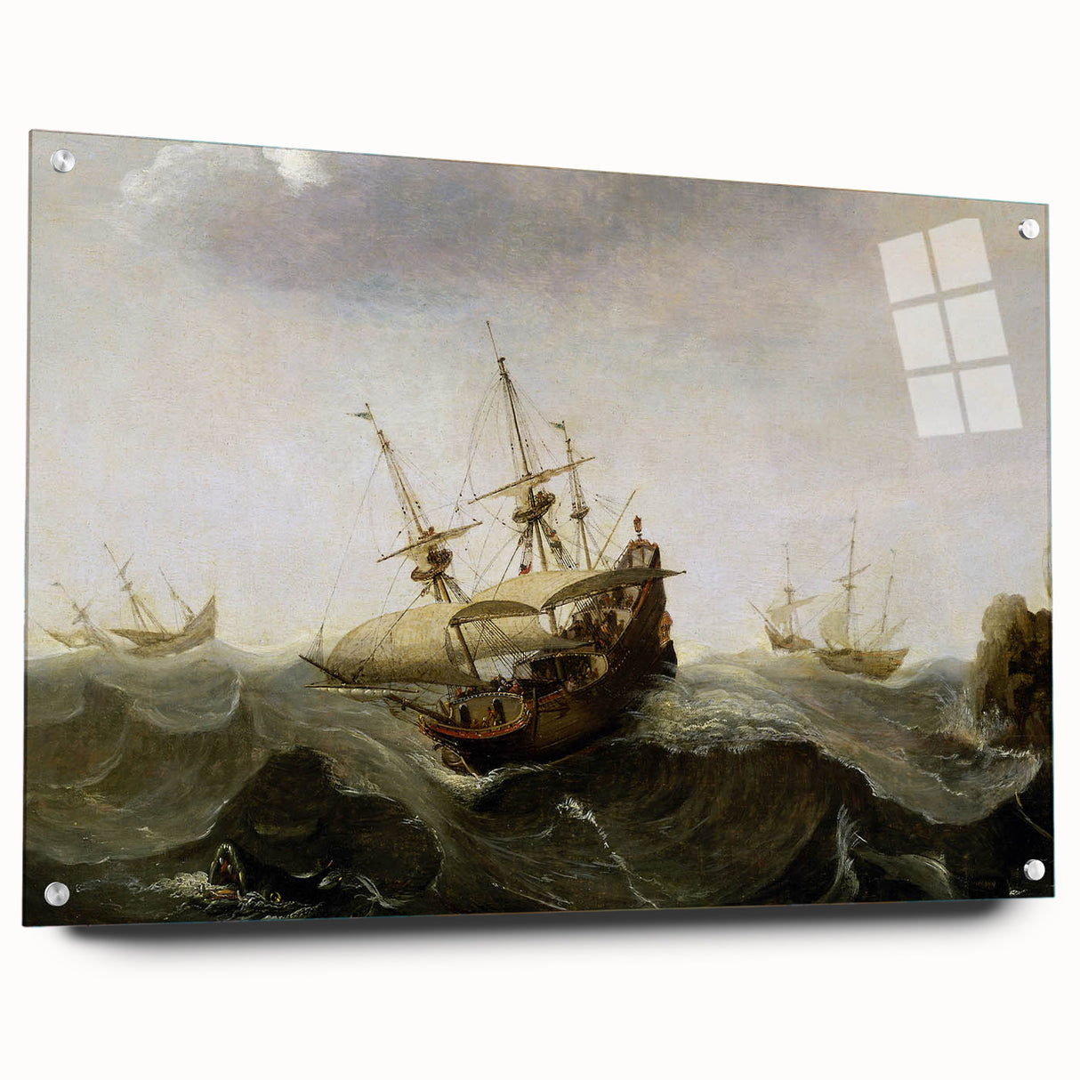 Vintage Seascape Art - Historic Ocean Waves Canvas
