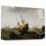 Vintage Seascape Art - Historic Ocean Waves Canvas