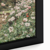 Vintage Poppy Field Art - Antique Floral Landscape Canvas