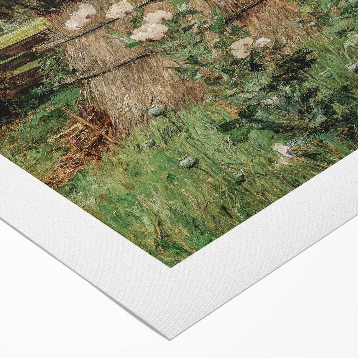 Vintage Poppy Field Art - Antique Floral Landscape Canvas