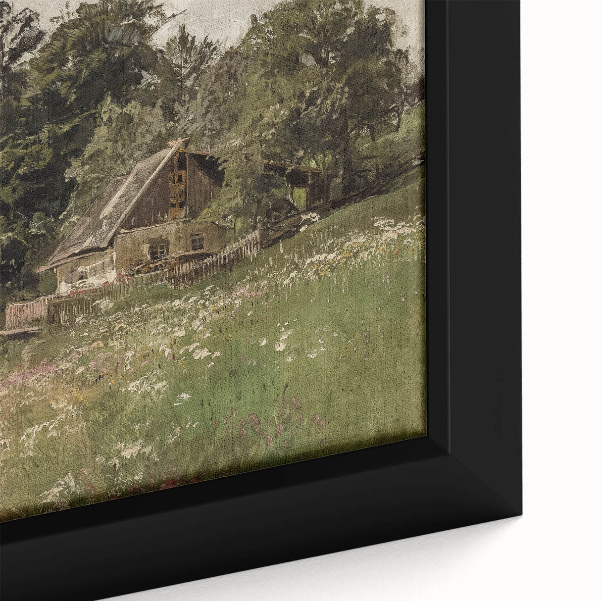 Vintage Countryside Landscape Art - Antique Rural Scene Canvas