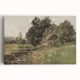 Vintage Countryside Landscape Art - Antique Rural Scene Canvas