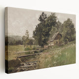 Vintage Countryside Landscape Art - Antique Rural Scene Canvas