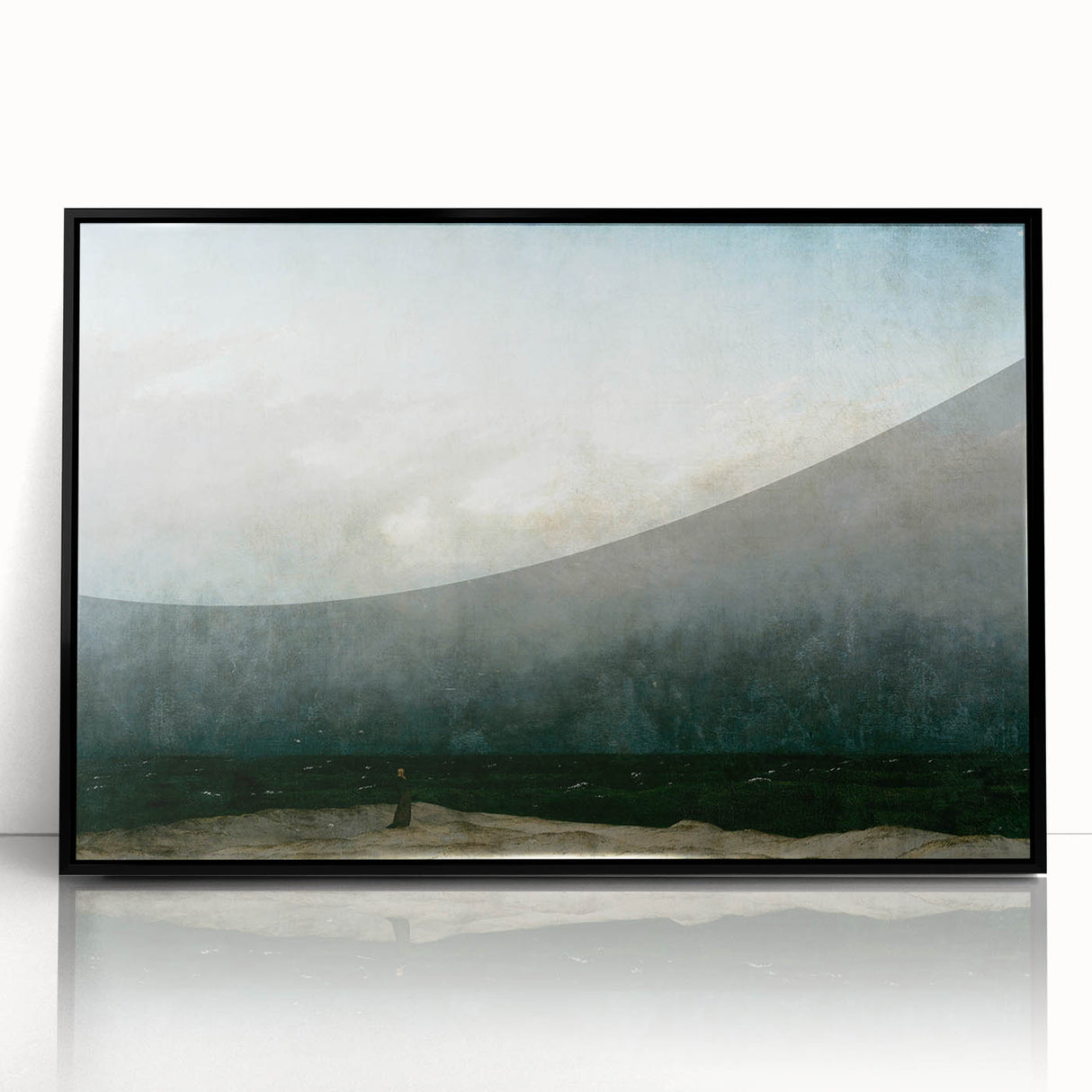 Vintage Seascape Art - Dramatic Beach Landscape Canvas