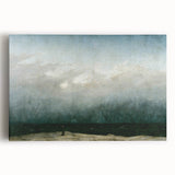Vintage Seascape Art - Dramatic Beach Landscape Canvas