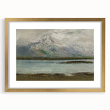 Vintage Mountain Landscape Art - Serene Lake Canvas