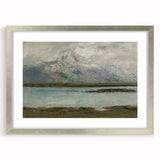 Vintage Mountain Landscape Art - Serene Lake Canvas