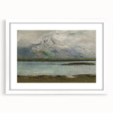 Vintage Mountain Landscape Art - Serene Lake Canvas