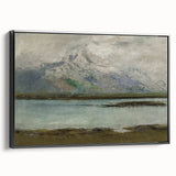 Vintage Mountain Landscape Art - Serene Lake Canvas