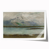 Vintage Mountain Landscape Art - Serene Lake Canvas