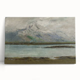 Vintage Mountain Landscape Art - Serene Lake Canvas