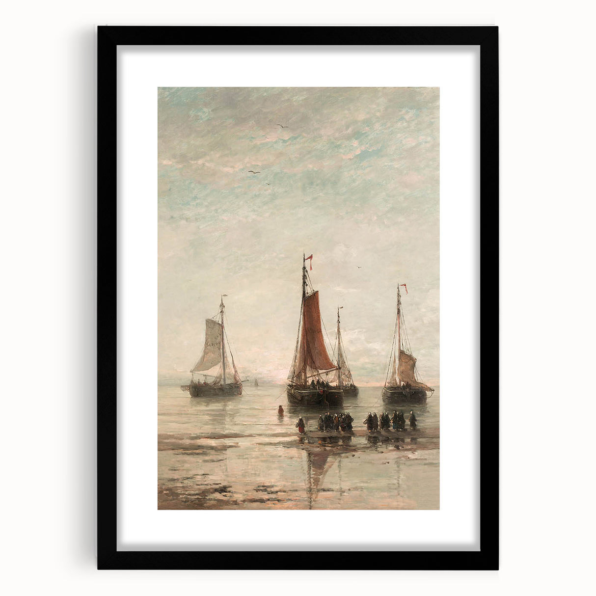 Vintage Sailing Ship Art – Classic Coastal Seascape Wall Print