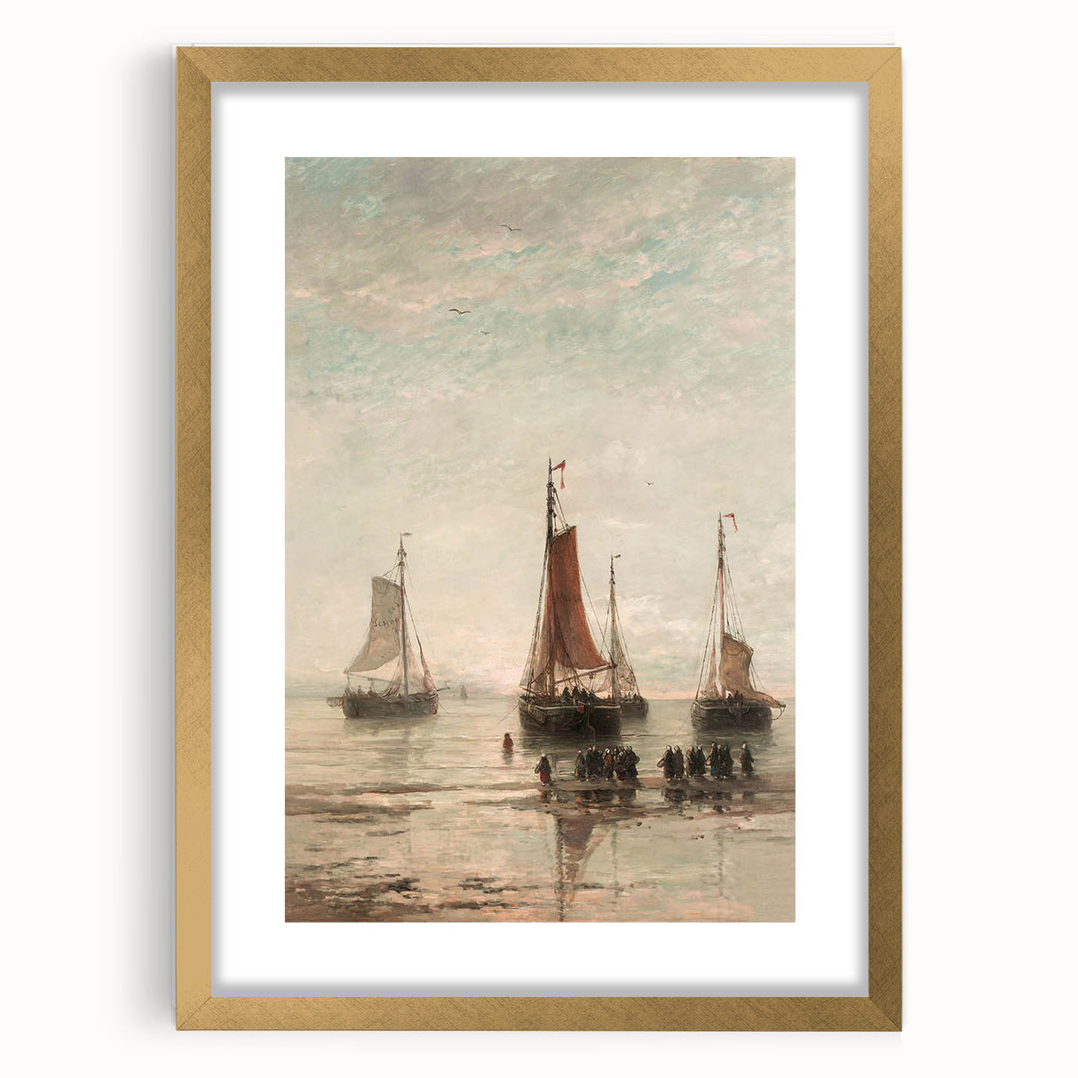 Vintage Sailing Ship Art – Classic Coastal Seascape Wall Print