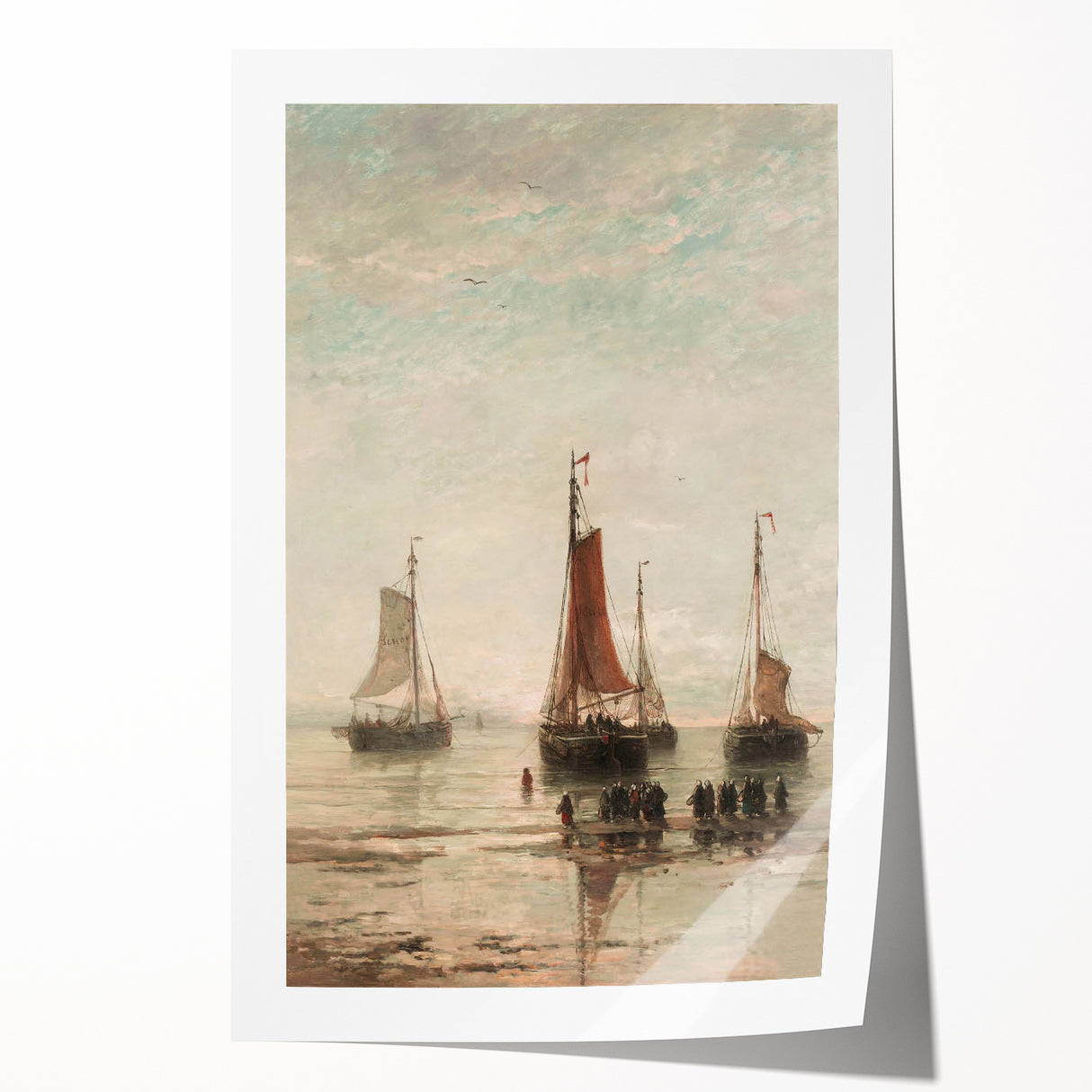 Vintage Sailing Ship Art – Classic Coastal Seascape Wall Print