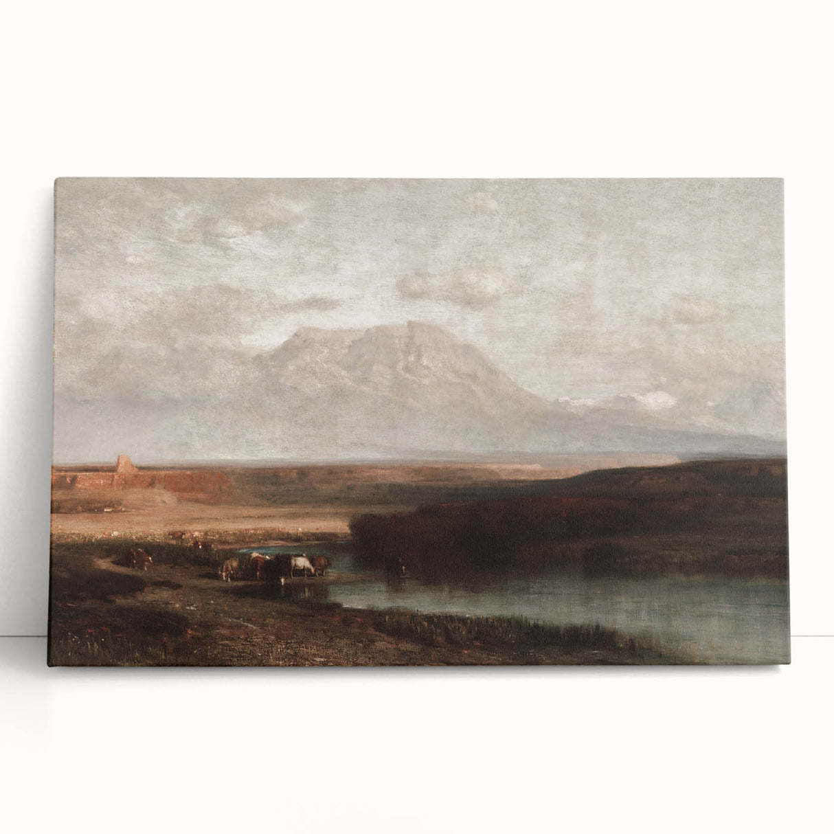 Vintage Western Landscape Art - Desert Mountain Canvas