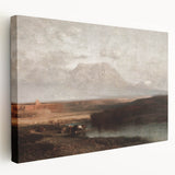 Vintage Western Landscape Art - Desert Mountain Canvas