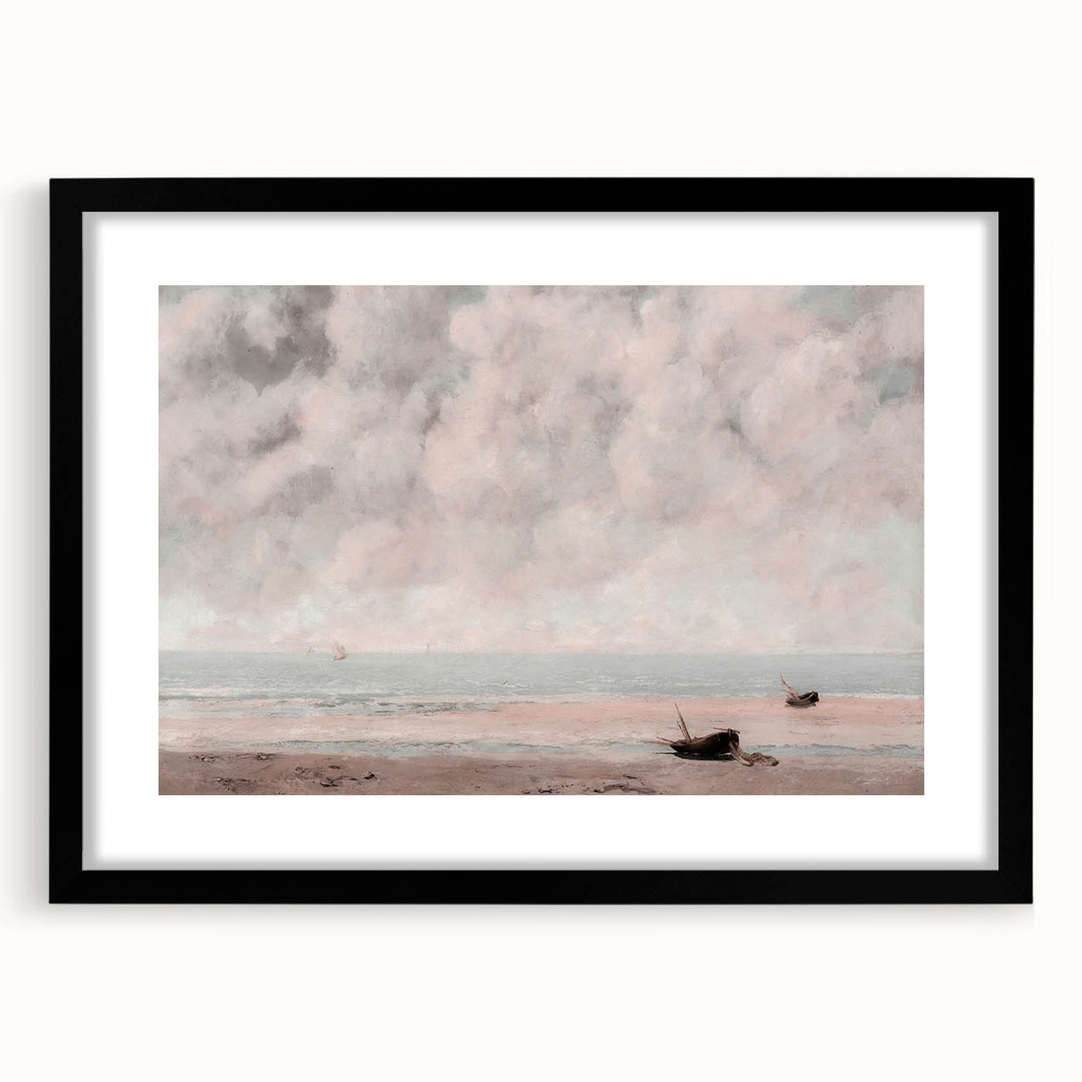 Vintage Coastal Seascape Art - Peaceful Beach Canvas