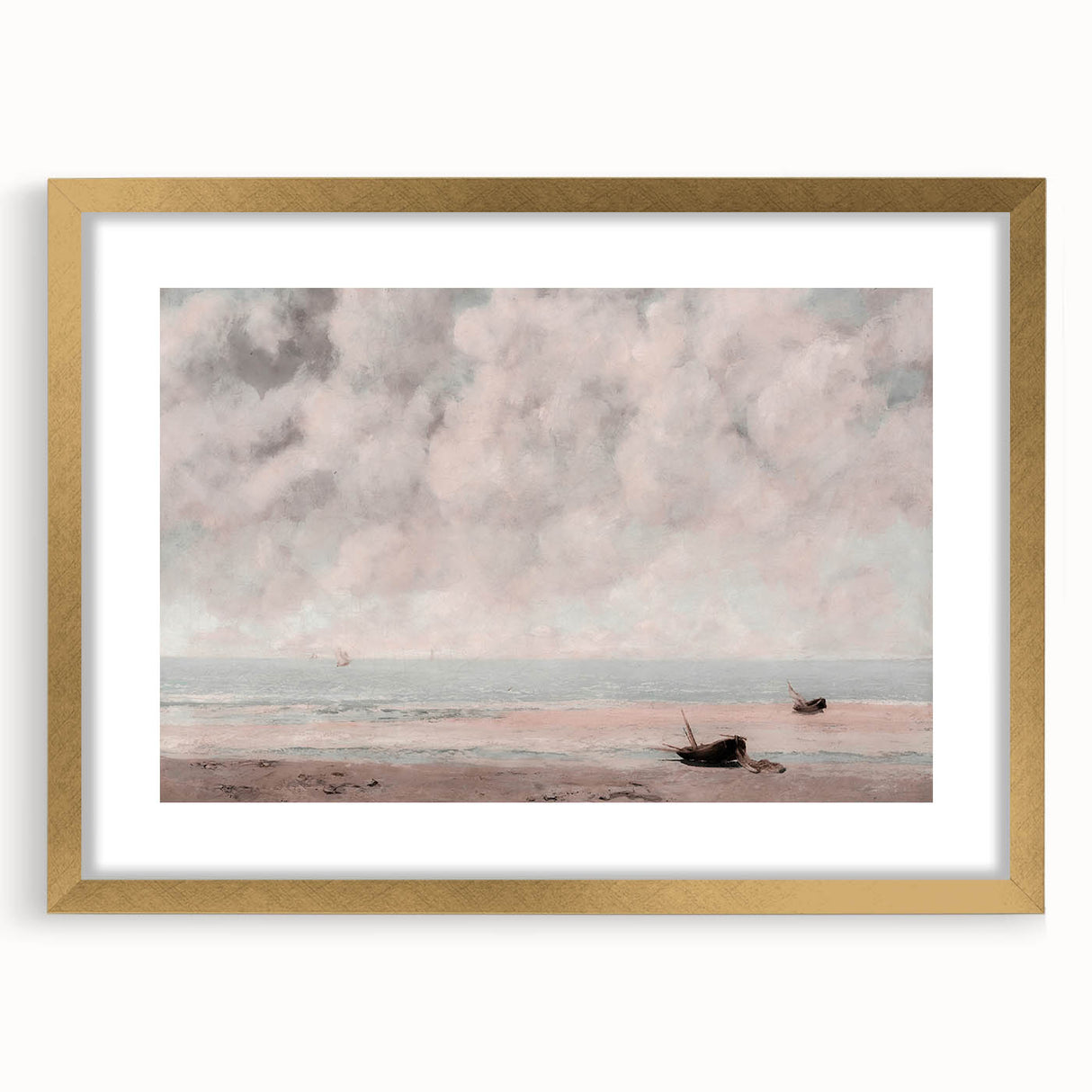 Vintage Coastal Seascape Art - Peaceful Beach Canvas